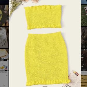 Tub top and skirt set